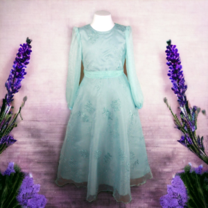 Ocean Whisper - Cape Town's Handmade Embroidered Organza Dress